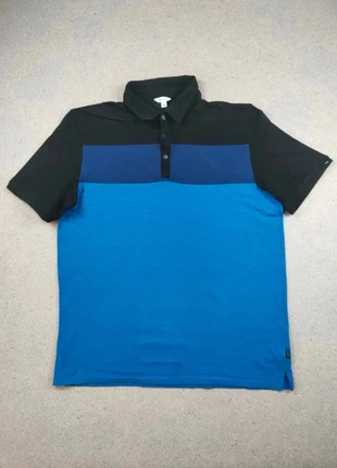 Polo Calvin Klein tricolore noir bleu marine et bleu vif | L Homme | 100 % coton, brand: Calvin Klein, condizioni: Ottime, taglia: L, €12.00, €13.30 include la Protezione acquisti Pro