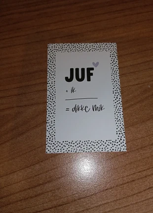 Minicards juf + ik = dikke mik, marca: NO LABEL, estado: Novo sem etiquetas, €3.50, €4.38 inclui Proteção do Comprador Pro