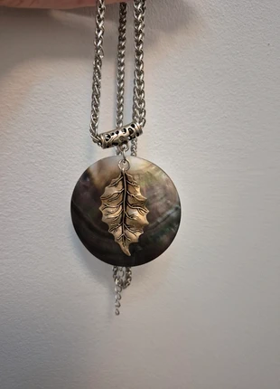 Vintage autumn leaf & pearl shell neklace metal, brand: Vintage Chic, condition: Very good, £3.50, £4.38 includes Buyer Protection