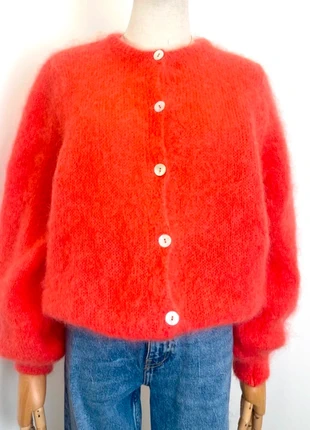 Gilet mohair corail, état: Neuf avec étiquette, taille: Taille unique, 68,00 €, 72,10 € Protection acheteurs (Pro) incluse