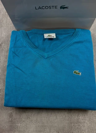 Pull col V lacoste unies gris logo brodé taille S homme / KZ060, marca: Lacoste, estado: Muito bom, tamanho: S, €29.90, €32.10 inclui Proteção do Comprador