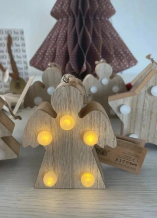 Lot de 3 Mini Lampes led Bois Thème noël Piles non incluses, merk: Muy mucho, staat: Nieuw met prijskaartje, € 10,00, € 11,20 inclusief Kopersbescherming
