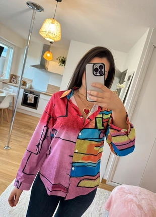 Chemise fluide multicolore rose 🌸, marque: Atelier L, état: Très bon état, taille: M / 38 / 10, 14,00 €, 15,40 € Protection acheteurs incluse