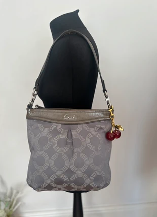 Y2K 2000 Coach Grey Op Art Dot Pleated Shoulder Bag, brand: Coach, condition: Very good, £38.00, £40.60 includes Buyer Protection