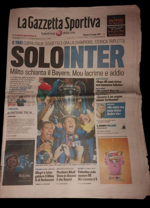 Gazzetta Ufficiale Triplete 23 Maggio, brand: Inter, condizioni: Nuovo senza cartellino, €49.99, €53.19 include la Protezione acquisti