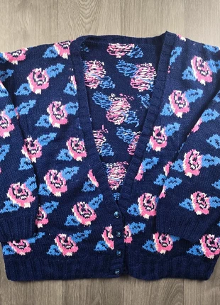 Gilet vintage à motif fleuri 90' | taille L femme | Marine, brand: Vintage Dressing, condition: Very good, size: L / 40 / 12, €19.90, €21.60 includes Buyer Protection Pro