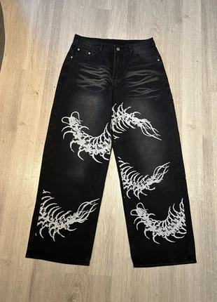 Jean large noir homme imprimé scorpion, marque: outlane, état: Très bon état, taille: M, 47,00 €, 50,05 € Protection acheteurs incluse