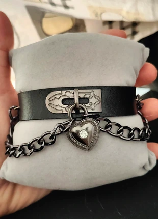 Bracciale punk con cuore e catene, brand: Punk, condizioni: Ottime, €4.50, €5.43 include la Protezione acquisti