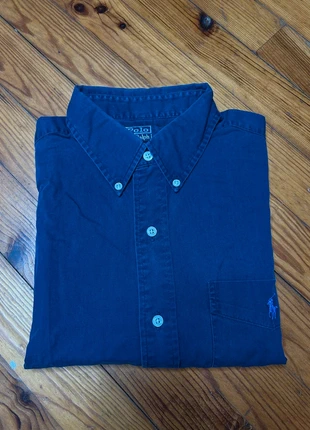 Chemise manche courte Ralph Lauren - 100% Coton - Bleu marine - Taille L, marque: Ralph Lauren, état: Très bon état, taille: M, 18,00 €, 19,60 € Protection acheteurs incluse