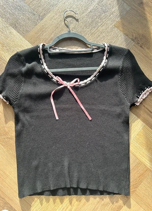 Black and pink bow top, brand: Pink, condition: New without tags, size: S / UK 8-10, £10.00, £11.20 includes Buyer Protection
