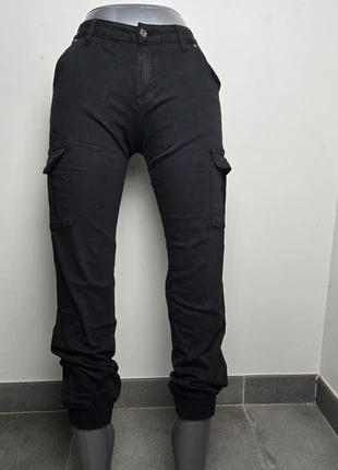 Pantalon cargo noir femme Place du Jour vintage – Taille 38 – Style casual chic poches latérales, marque: Coton, état: Neuf sans étiquette, taille: M / 38 / 10, 8,00 €, 9,10 € Protection acheteurs incluse