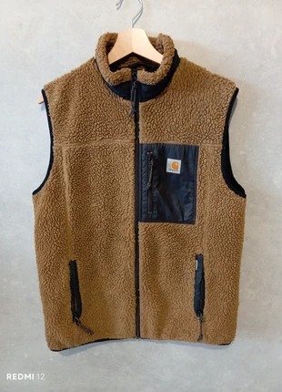 Carhartt WIP scout vest liner – Gilet polaire teddy camel homme sans manche tailleM, merk: Carhartt, staat: Heel goed, maat: M, € 73,00, € 77,35 inclusief Kopersbescherming