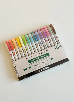 15 x New Zebra Mildliner Dual Tip Highlighter Pens Broad & Fine Tip Double Ended Creative, brand: Zebra, condition: New with tags, £9.95, £11.15 includes Buyer Protection