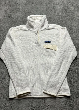 Gilet / veste polaire 1/4 col bouton Patagonia blanc crème S logo brodé - Vintage #4402, brand: Patagonia, condition: Very good, size: S / 36 / 8, €45.00, €47.95 includes Buyer Protection Pro