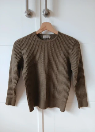 Jersey con lana merino verde, marque: Genfins, état: Très bon état, taille: S / 36 / 8, 8,00 €, 9,10 € Protection acheteurs incluse