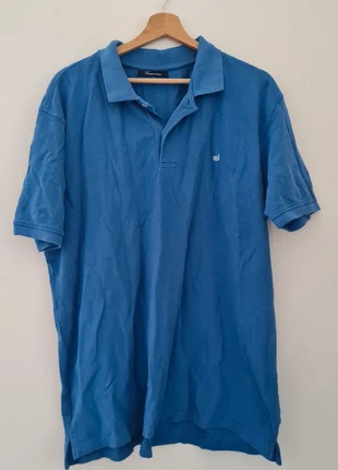Blauwe polo, merk: Camicissima, staat: Heel goed, maat: XXL, € 1,00, € 1,75 inclusief Kopersbescherming