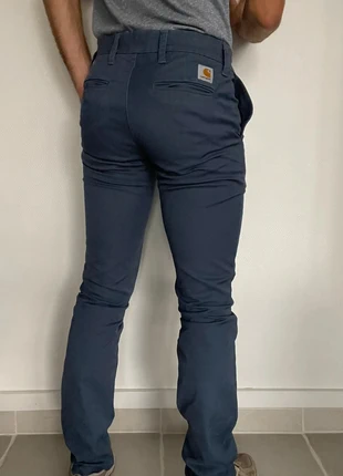 Pantalon Sid Pant Carhartt bleu foncé w30l34, marca: Carhartt, estado: Muito bom, tamanho: PT 40 | W30, €34.90, €37.35 inclui Proteção do Comprador