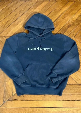 Hoodie -pull à capuche Carhartt bleu, marque: Carhartt, état: Très bon état, taille: S, 38,99 €, 41,64 € Protection acheteurs incluse