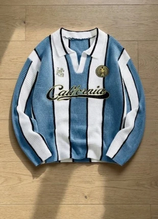 Pull college bleu et blanc style rugby taille M, brand: rize, condizioni: Ottime, taglia: M, €69.00, €73.15 include la Protezione acquisti