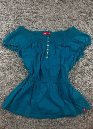 Vintage top Bluse Esprit Knöpfe Retro 2000er 90er y2k edc, merk: EDC by Esprit, staat: Heel goed, maat: XS / 34 / 6, € 11,00, € 12,25 inclusief Kopersbescherming