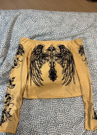 Maglia off-shoulder Y2K gialla, marke: Vintage Dressing, zustand: Neu, größe: S / 36 / 8, 12,00 €, 13,30 € inklusive Vinted-Käuferschutz