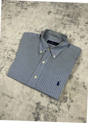 Chemise Bleue et Blanche à col Ralph Lauren logo brodé manches courtes homme old money L, marque: Ralph Lauren, état: Bon état, taille: L, 11,50 €, 12,78 € Protection acheteurs incluse