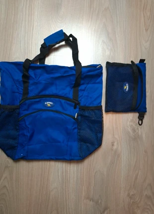 Sac Camel bleu pliable – Grand format, marca: Camel, estado: Muito bom, €15.00, €16.45 inclui Proteção do Comprador
