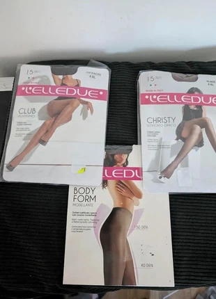 Lot 3 Collants neuf - Spécial Grande Taille (4 XL) - Gainant & Voile, merk: L'elledue, staat: Nieuw met prijskaartje, maat: 4XL / 48 / 20, € 10,00, € 11,20 inclusief Kopersbescherming