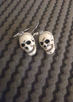 Skull earrings - Handmade, brand: NO LABEL, condition: New with tags, £2.50, £3.33 includes Buyer Protection