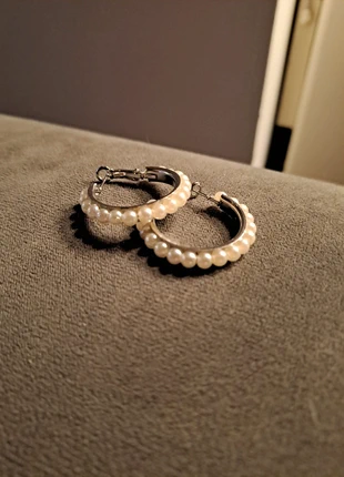 Jolie créole perlée argentée, merk: Fashion Jewelry, staat: Nieuw zonder prijskaartje, € 1,00, € 1,75 inclusief Kopersbescherming