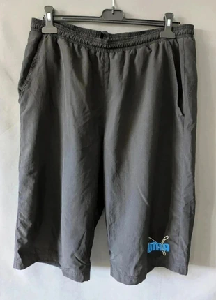 Short long/Pantacourt de sport Puma noir avec logo floqué bleu – Taille M homme, marque: Puma, état: Très bon état, taille: M, 12,00 €, 13,30 € Protection acheteurs (Pro) incluse