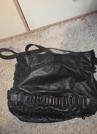 Sac fourre tout cuir noir femme, brand: Femme, condition: Very good, €20.00, €21.70 includes Buyer Protection