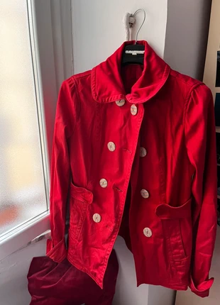 Trench corto rosso, marke: Zara, zustand: Sehr gut, größe: S / 36 / 8, 7,00 €, 8,05 € inklusive Vinted-Käuferschutz