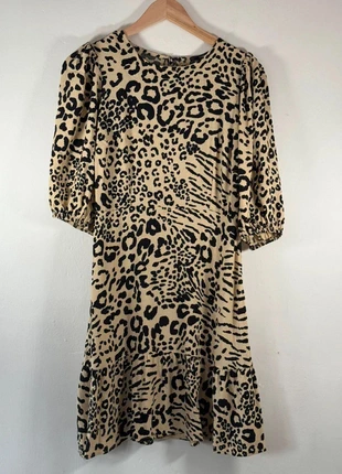 F&F Leopard Print Puff Sleeve Dress Size 10 – Animal Print Y2K Style, brand: F&F, condition: Very good, size: S / UK 8-10, £6.00, £7.00 includes Buyer Protection