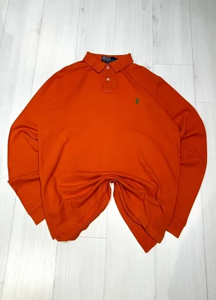 Polo Ralph Lauren Orange Manches Longues Vintage y2k Logo Brodé Vert  - Homme L, marque: Ralph Lauren, état: Neuf sans étiquette, taille: L, 25,00 €, 26,95 € Protection acheteurs incluse