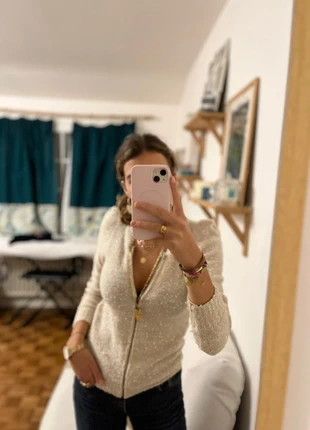 Pull Zip à sequins taille XS, brand: Purple Queen, condition: Good, size: XS / 34 / 6, €15.00, €16.45 includes Buyer Protection