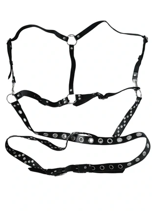 Harness belt black and silver, merk: Alternative, staat: Heel goed, maat: Aanpasbaar, € 9,99, € 11,19 inclusief Kopersbescherming Pro