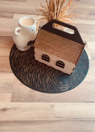 Décoration maisonnette de Noël en bois marron 20cm x 18cm x 11,5cm - Sans marque, zustand: Sehr gut, 20,00 €, 21,70 € inklusive Vinted-Käuferschutz