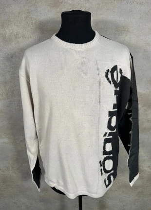 Pull Hiver Ethnic Vintage 80s 90s y2k Sonique blanc noir graphique taille M, brand: Vintage Dressing, condizioni: Ottime, taglia: M, €22.00, €23.80 include la Protezione acquisti Pro