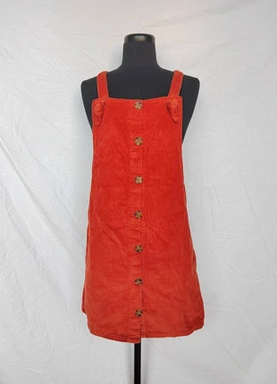 Robe salopette orange brique velours côtelé 🌷 Kiabi, taille 34/36, marque: Kiabi, état: Très bon état, taille: XS / 34 / 6, 8,00 €, 9,10 € Protection acheteurs (Pro) incluse