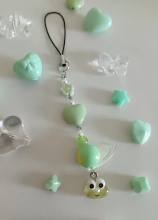 Cordon de téléphone fait main thème Keropi Sanrio, brand: Fait Main, condition: New without tags, €3.00, €3.85 includes Buyer Protection