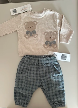 Set completo completino invernale neonato chicco pantaloni velluto maglioncino lana beige orsetti, marque: Chicco, état: Neuf avec étiquette, taille: 1-3 mois / 56 cm, 32,00 €, 34,30 € Protection acheteurs incluse