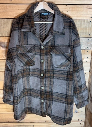 Missguided Tall Brown Check Shacket – UK 12, brand: Missguided, condition: Very good, size: M / UK 12-14, £6.99, £8.04 includes Buyer Protection