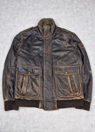 Bombers en Cuir Armée de l'Air Leather Jacket Belle patine, marke: Vintage Dressing, zustand: Sehr gut, größe: L, 119,90 €, 126,60 € beinhaltet Vinted-Käuferschutz Pro