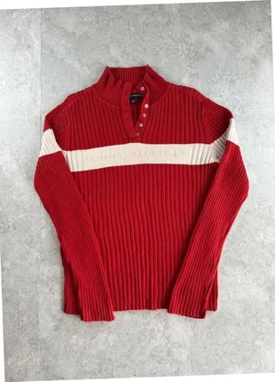 Pull ¼ Zip bouton Tommy hilfiger Col Camionneur | Rouge & Blanc | Taille M, marque: Tommy Hilfiger, état: Très bon état, taille: M / 38 / 10, 15,00 €, 16,45 € Protection acheteurs (Pro) incluse