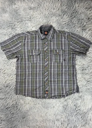 Chemise Dickies à carreaux vert gris vintage workwear homme XL style 2000s USA, marque: Dickies, état: Très bon état, taille: XL, 20,00 €, 21,70 € Protection acheteurs (Pro) incluse
