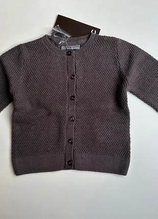 Maat 80, nieuwe grijze gebreide gilet, merk: JBC, staat: Nieuw met prijskaartje, maat: 12-18 maanden / 80 cm, € 16,00, € 17,50 inclusief Kopersbescherming