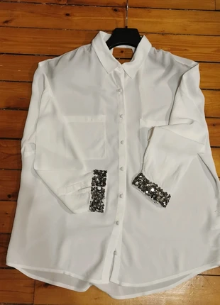 Chemise oversize blanche neuve fluide, marke: I.Code, zustand: Neu, größe: L / 40 / 12, 18,00 €, 19,60 € inklusive Vinted-Käuferschutz