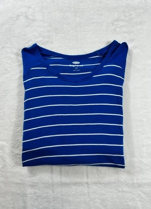 T-shirt manches longues col rond à rayures Old Navy - Taille L Homme - Bleu & Blanc, brand: Old Navy, condition: Very good, size: L, €4.00, €4.90 includes Buyer Protection