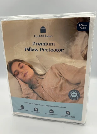 10 Pack - FeelAtHome 100% Cotton Premium Pillow Protector Case, brand: feelathome, condition: New with tags, size: Other, £10.00, £11.20 includes Buyer Protection Pro